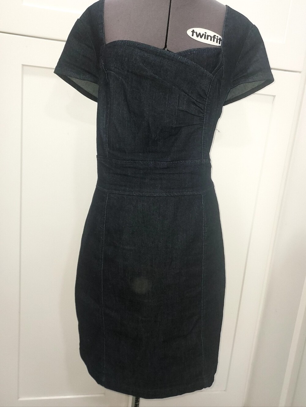 Lane Bryant Black Dark Denim Sheath Dress